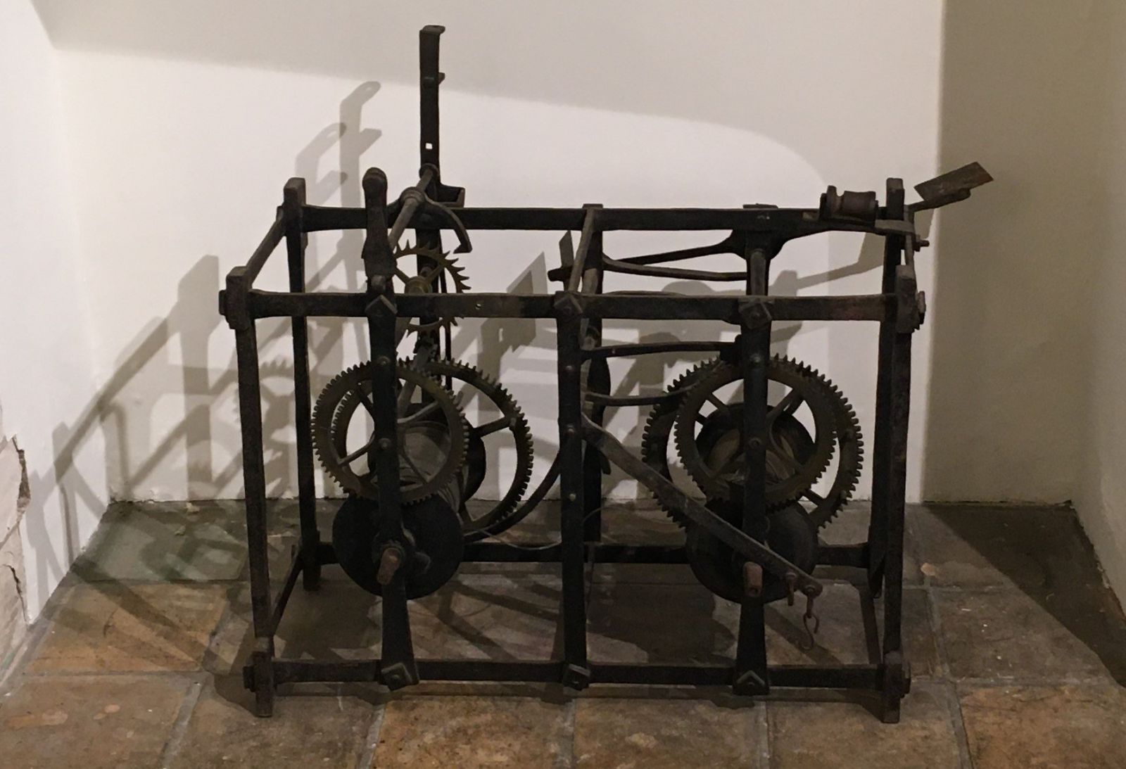Clock mechanism from Foxton Church