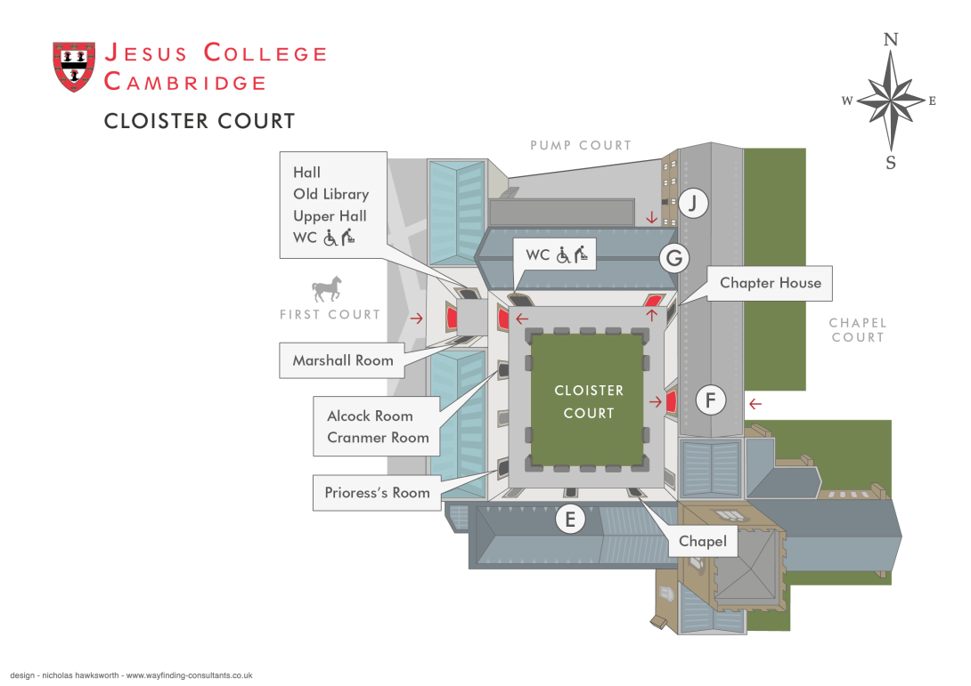 Cloister Court map